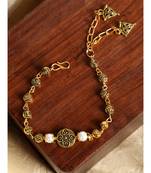 Bronze beaded jewellery antique gold Alloy Bracelet