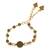 Bronze beaded jewellery antique gold Alloy Bracelet