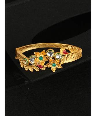 Gold kundan Yellow Gold Brass Bracelet 1