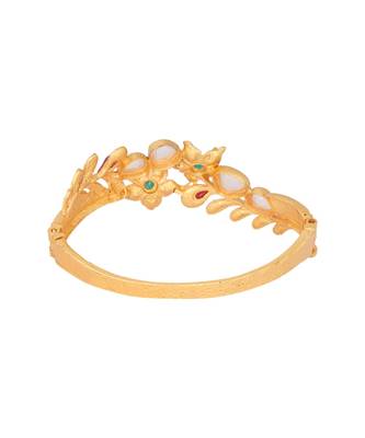 Gold kundan Yellow Gold Brass Bracelet 4