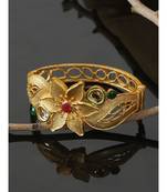 Gold kundan Yellow Gold Brass Bracelet