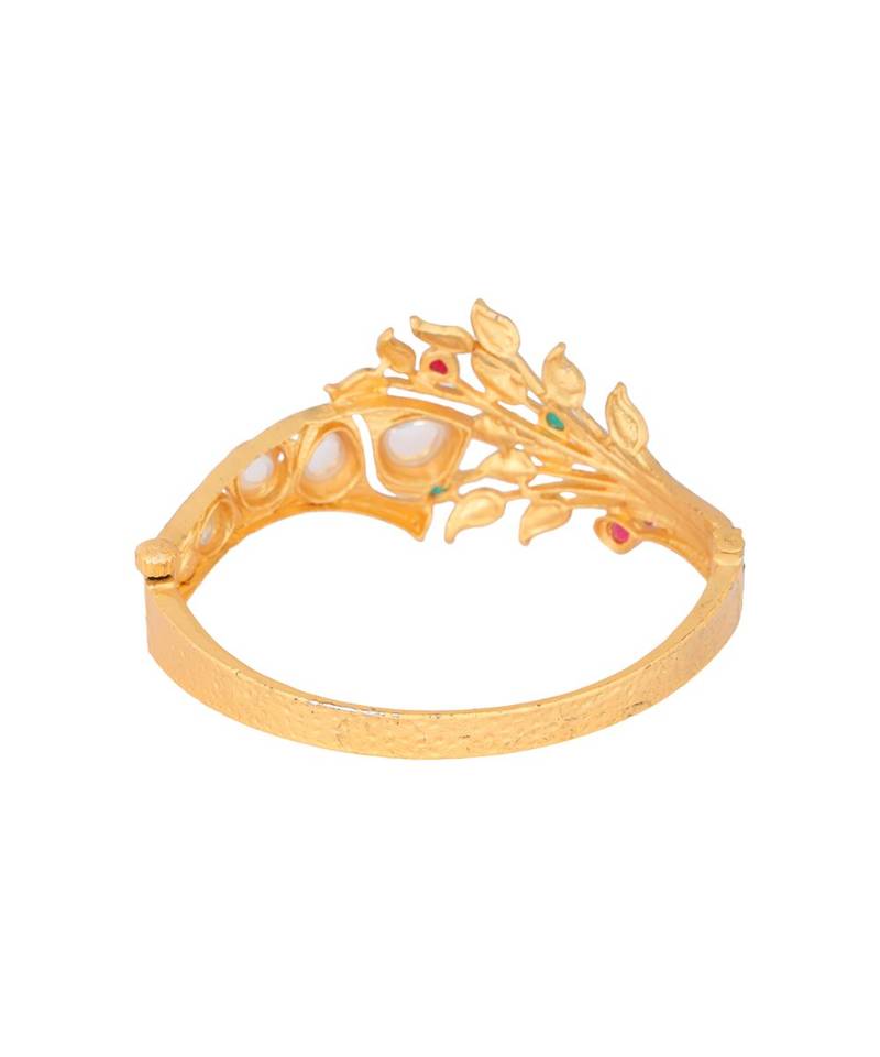 Gold kundan Yellow Gold Brass Bracelet