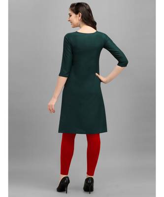 green cotton Embroidered Stitched   Kurti 2
