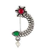 Oxidised Design Non Pierced Nose Ring (Nath) For Women And Girls