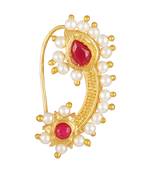 Maharashtrian Wear Gold Plated Nose Ring For Women And Girls