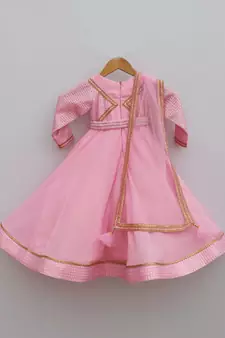 Pink Georgette Embroidered Anarkali Salwar Suit