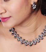 Natural Fresh Water Black Button Pearl Set From Hyderabad With Certificate of Authenticity