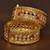 Copper made Gold Plated Kundan and Ruby Stone Embellished Bangle Set BD527