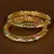 Gold Plated Ruby, Panna and Kundan Embellished Copper made Bangles BD529