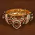 Gold plated copper made zircon and stone embellished Bracelet BD545