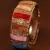 Gold plated feather and zircon embellished bracelet BD554