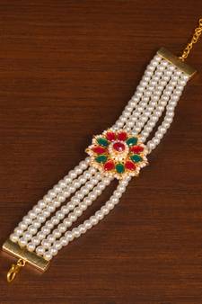 Gold plated cubic zirconia embellished openable bracelets BD556