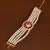 Gold plated cubic zirconia embellished openable beaded bracelets BD556