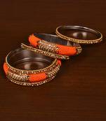 Seed Beads and Zircon Stone Embellished Bangle Set BD540