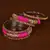 Seed Beads and Zircon Stone Embellished Bangle Set BD542