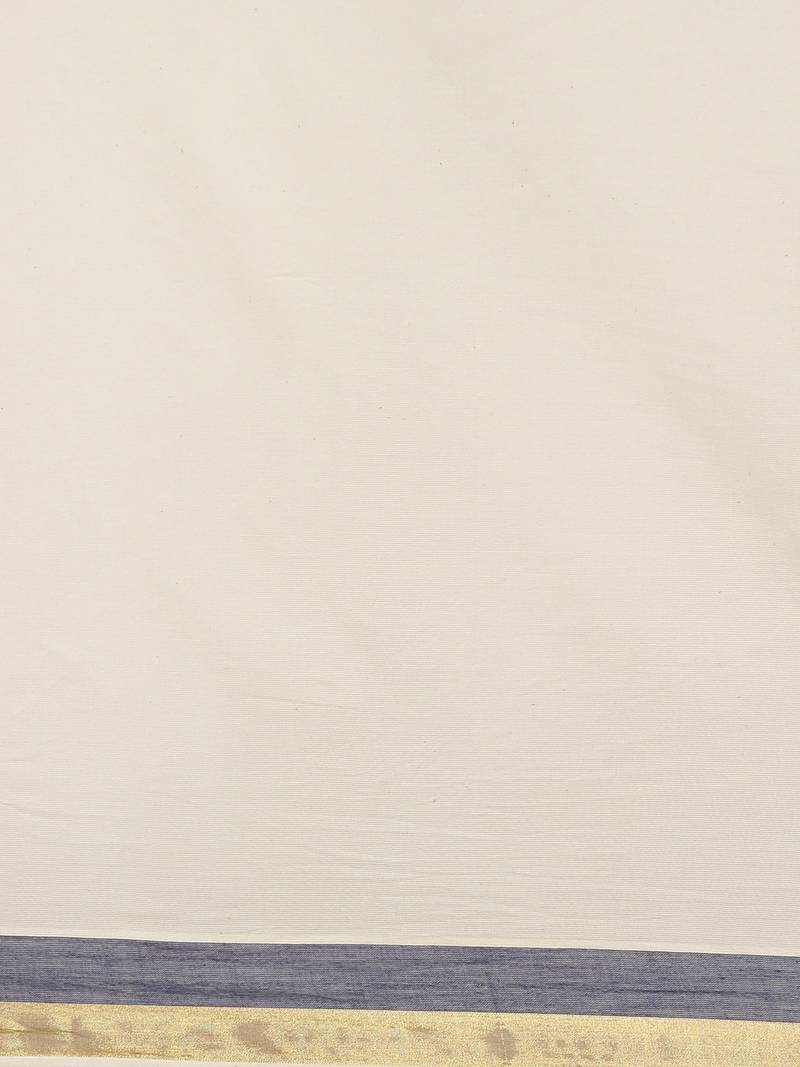 white pure cotton woven saree with blouse