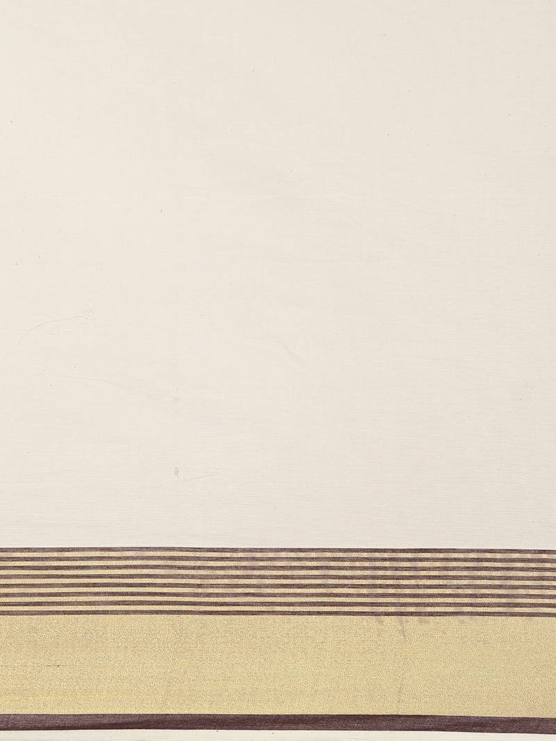 white pure cotton woven saree with blouse