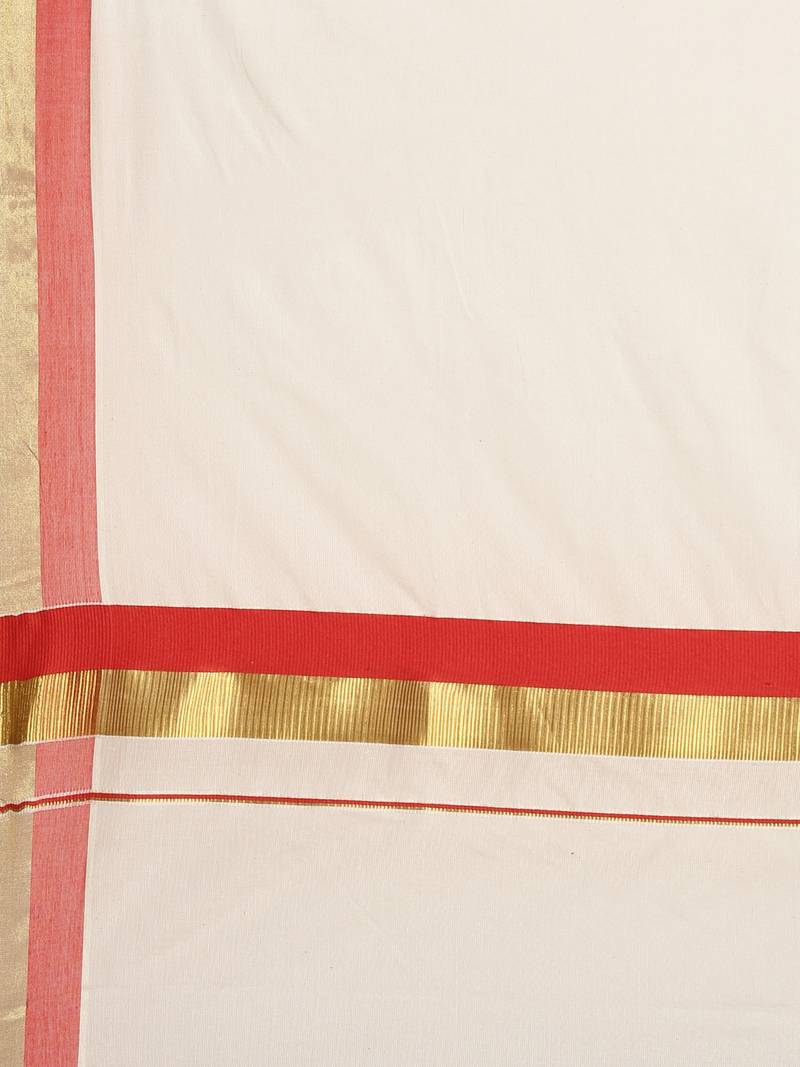 white pure cotton woven saree with blouse