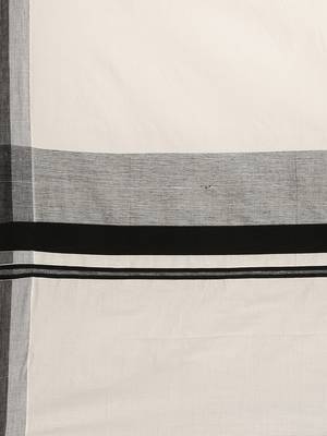 white pure cotton woven saree with blouse 5