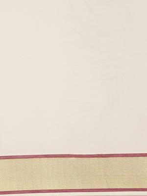 white pure cotton woven saree with blouse 4