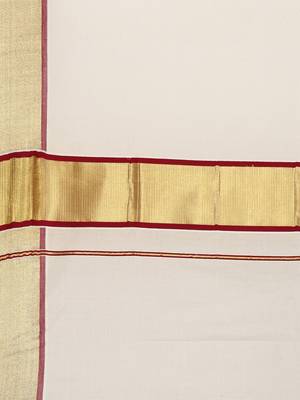 white pure cotton woven saree with blouse 5