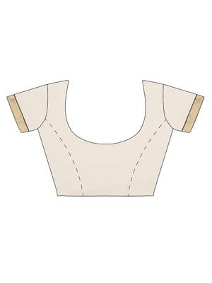 white pure cotton woven saree with blouse 6
