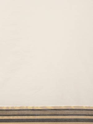 white pure cotton woven saree with blouse 4