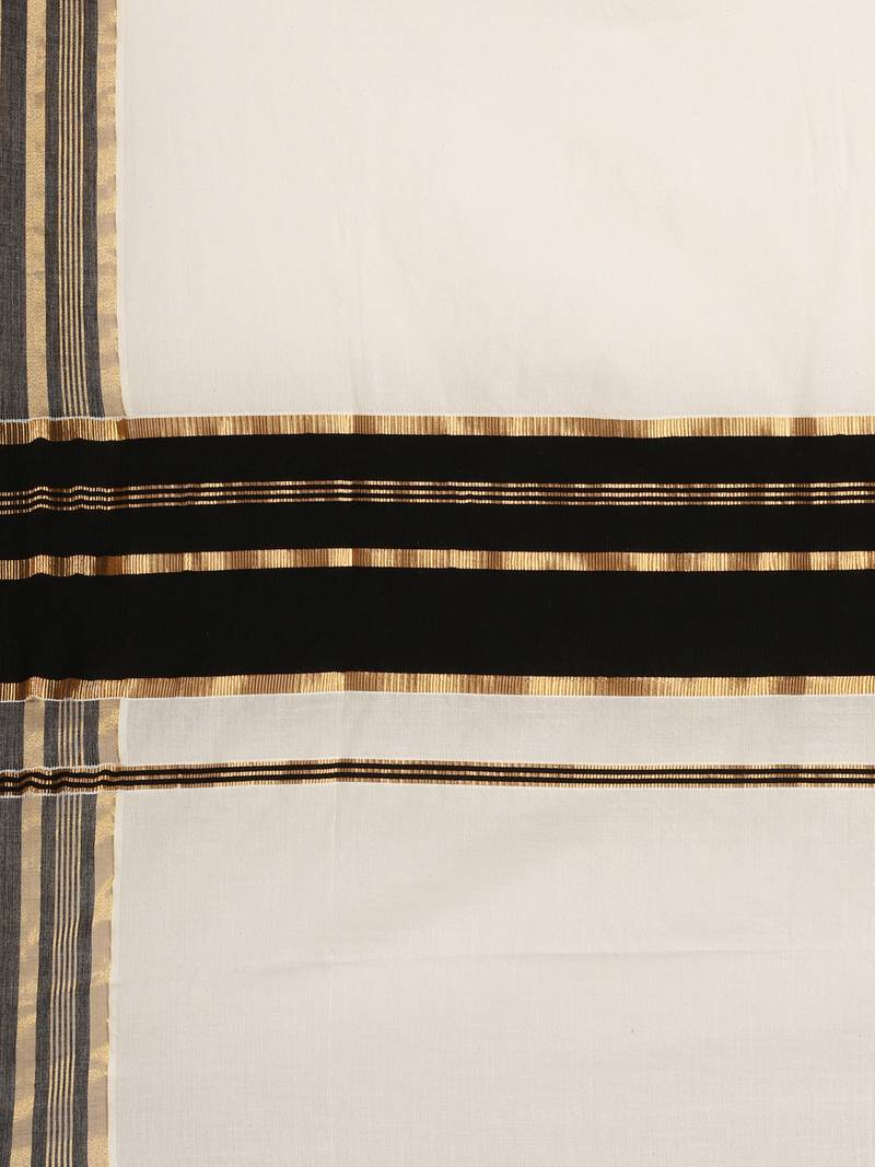 white pure cotton woven saree with blouse