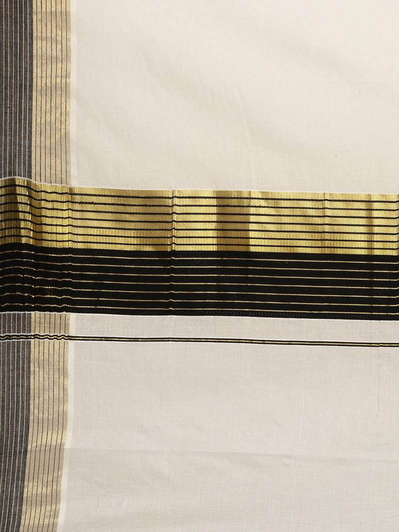 white pure cotton woven saree with blouse