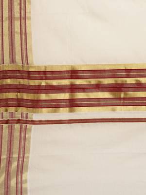 white pure cotton woven saree with blouse 5
