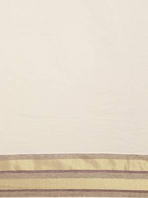 white pure cotton woven saree with blouse 4