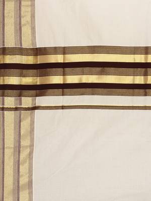 white pure cotton woven saree with blouse 5