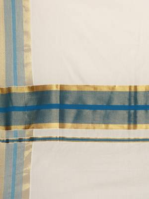 white pure cotton woven saree with blouse 5