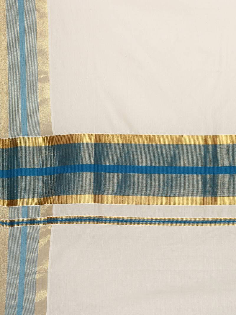 white pure cotton woven saree with blouse