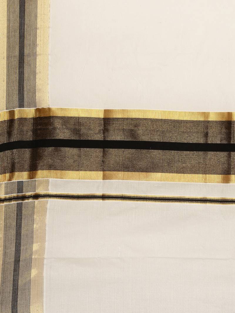 white pure cotton woven saree with blouse