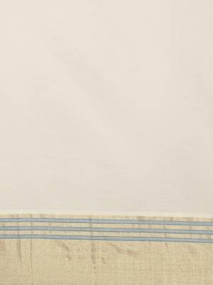 white pure cotton woven saree with blouse 4
