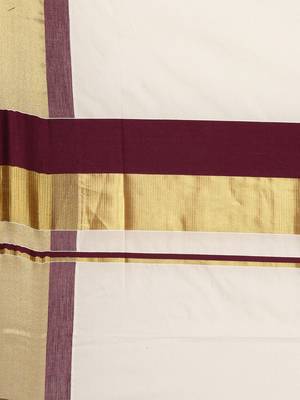 white pure cotton woven saree with blouse 5