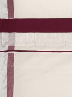 white pure cotton woven saree with blouse 5