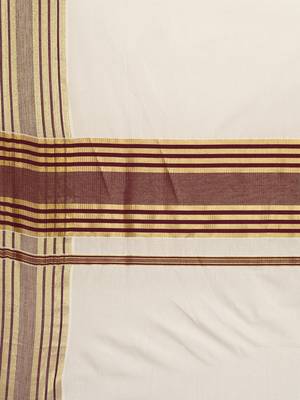 white pure cotton woven saree with blouse 5
