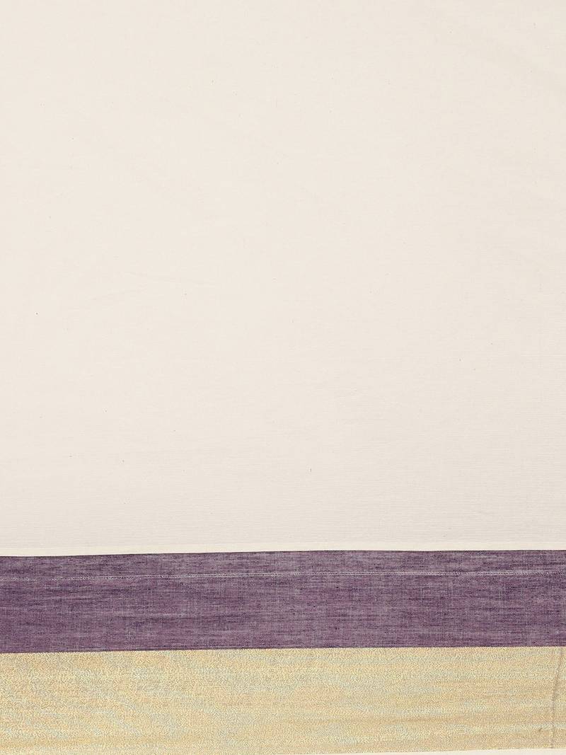 white pure cotton woven saree with blouse