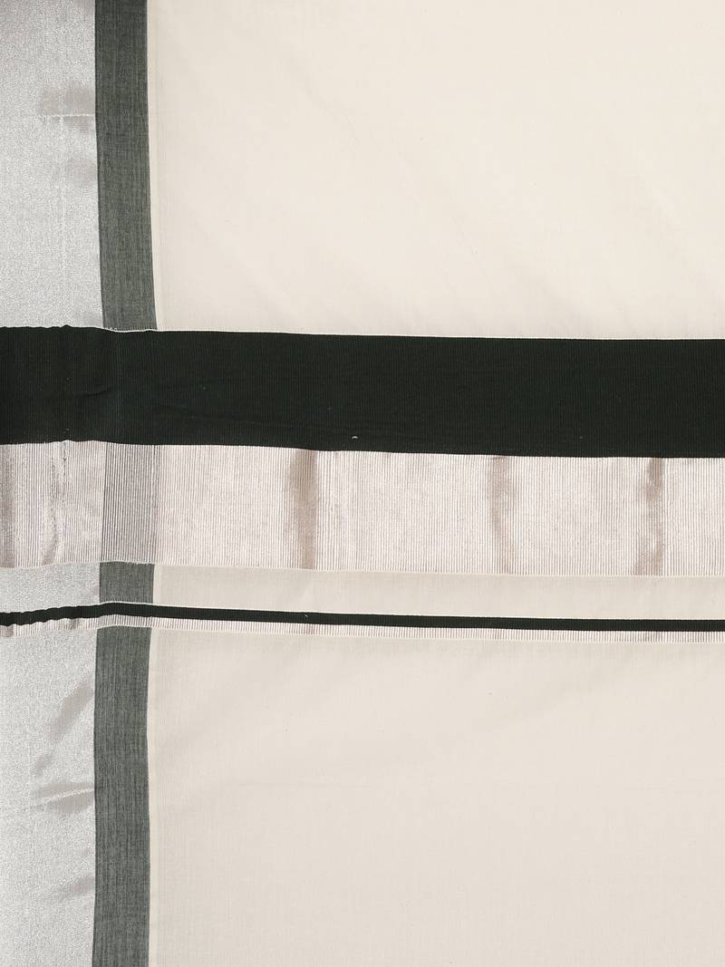 white pure cotton woven saree with blouse