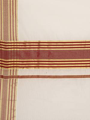 white pure cotton woven saree with blouse 5