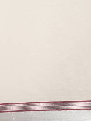 white pure cotton woven saree with blouse 4