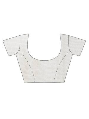 white pure cotton woven saree with blouse 6