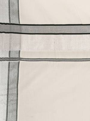 white pure cotton woven saree with blouse 5