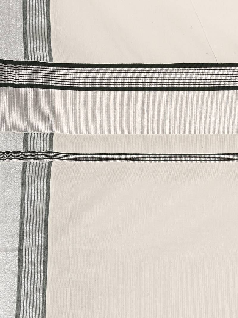 white pure cotton woven saree with blouse