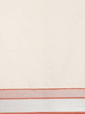 white pure cotton woven saree with blouse 4