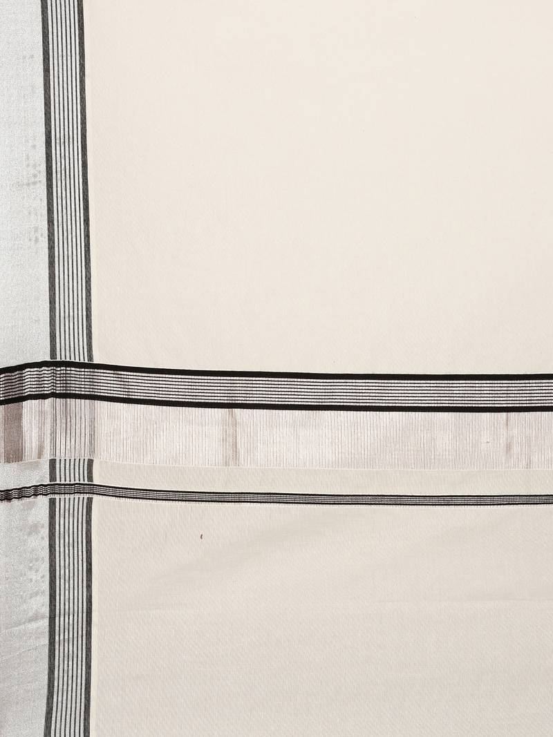 white pure cotton woven saree with blouse