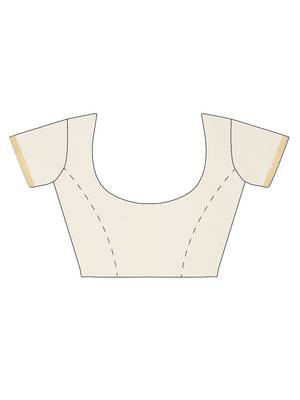 white pure cotton woven saree with blouse 6
