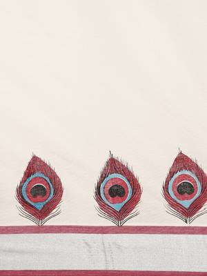 white pure cotton woven saree with blouse 4